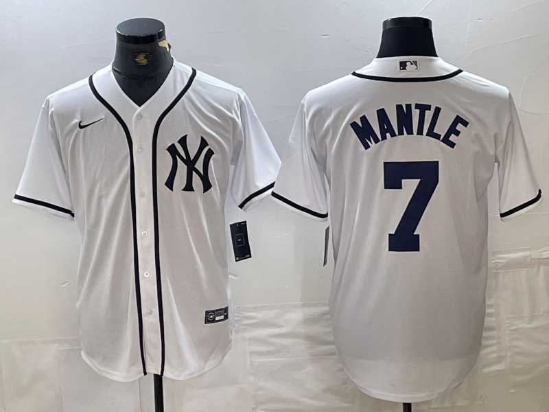 Men's New York Yankees #7 Mickey Mantle White Fashion Cool Base Jersey,We sell and wholesale Men's New York Yankees #7 Mickey Mantle White Fashion Cool Base Jersey on line form chian!